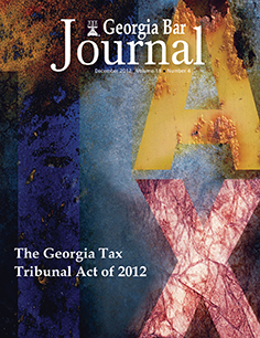 December 2012 Georgia Bar Journal Cover