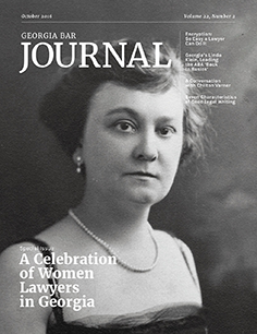 October 2016 Georgia Bar Journal Cover
