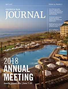 April 2018 Georgia Bar Journal Cover