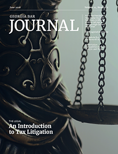 June 2018 Georgia Bar Journal Cover