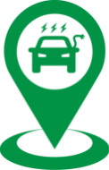 Location marker with electric vehicle